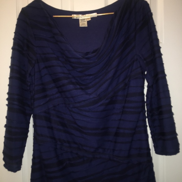 Navy blue and black bandage dress. - Picture 2 of 4